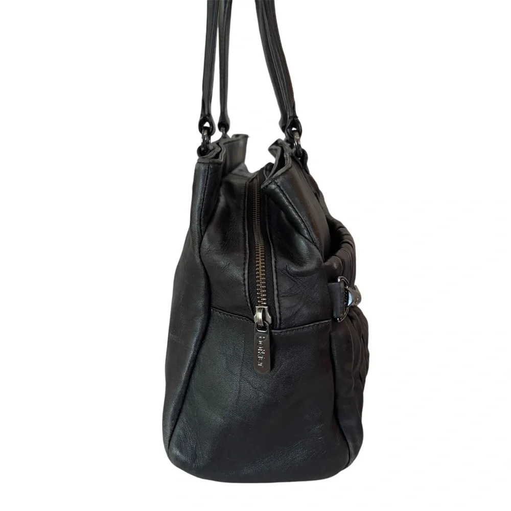 Botkier Designer Pleated Leather Satchel - Picture 5 of 10